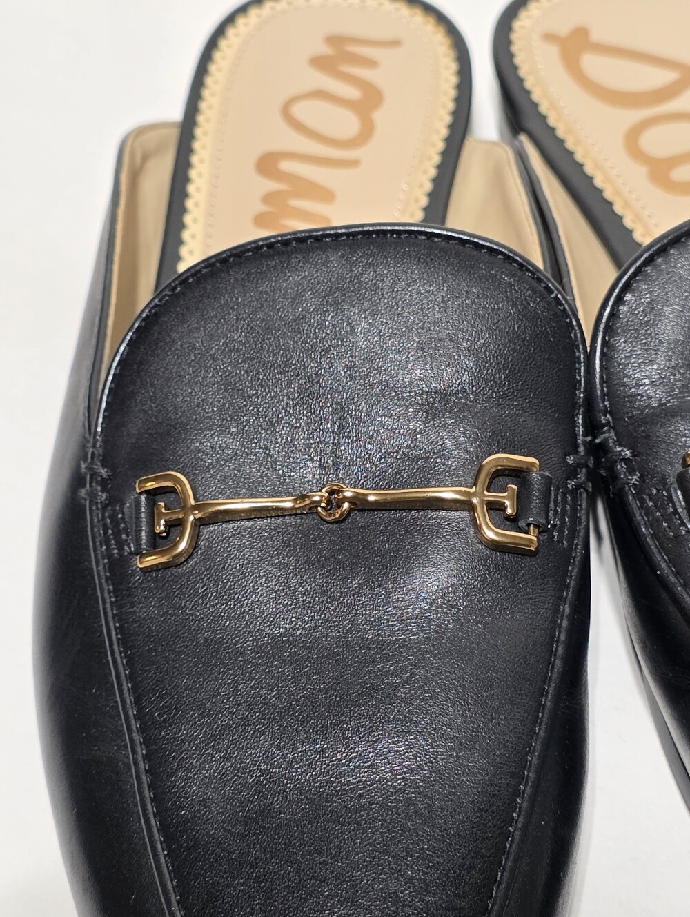 EUC SAM EDELMAN LINNIE BIT LEATHER MULE LOAFER SZ 7.5 - Picture 14 of 16